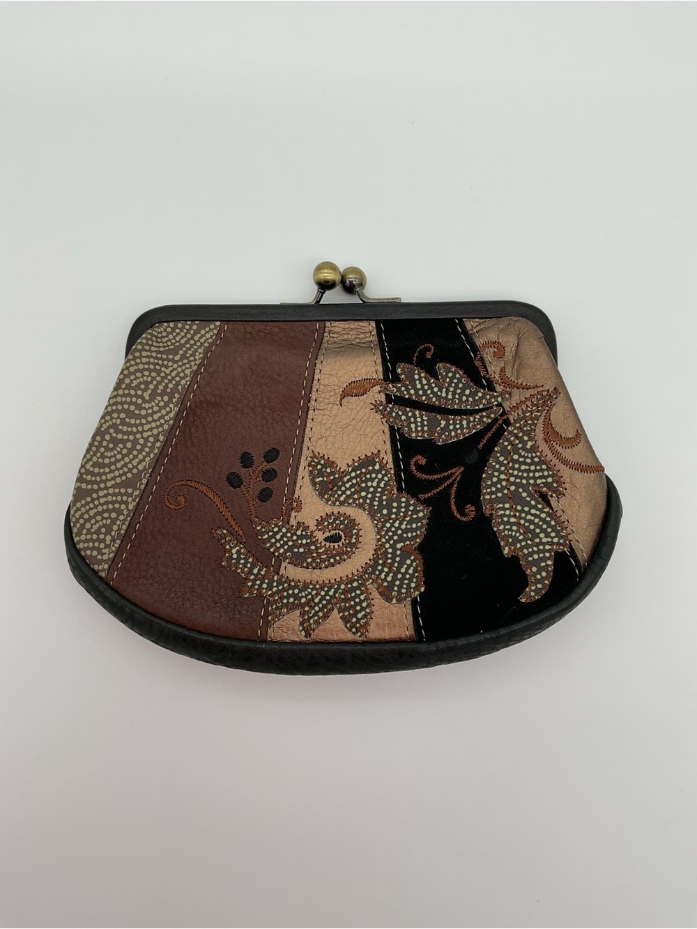 Fossil Women's Floral Patchwork Kiss-Lock Coin Purse - no chain